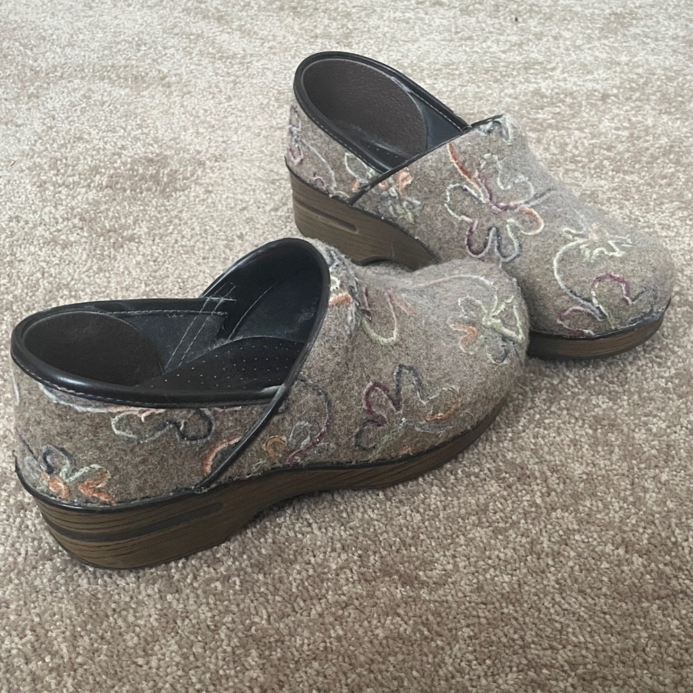 Dansko Floral Clogs, Brown/Multi-Colored - Picture 2 of 2